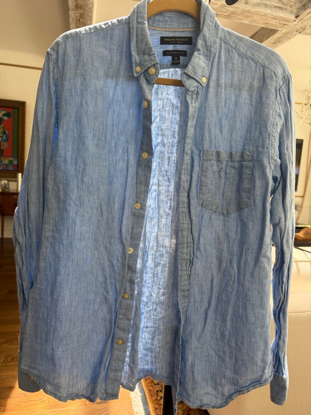 Banana Republic Light Blue Chambray Button-Down Shirt